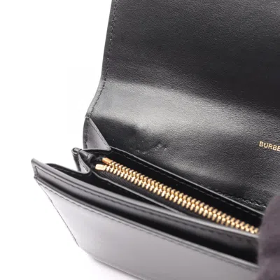 Pre-owned Burberry Black Leather Long Wallet (bi-fold) ()