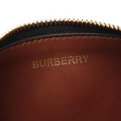 Pre-owned Burberry Brown Multi-color Coated Canvas Coin Purse/coin Case ()