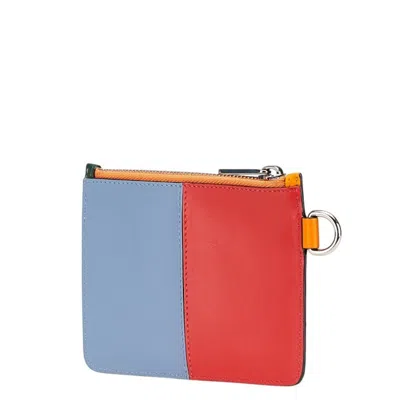 Pre-owned Burberry Multi-color Orange Leather Coin Purse/coin Case ()