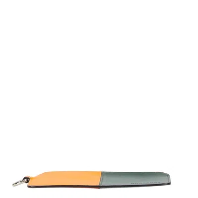 Pre-owned Burberry Multi-color Orange Leather Coin Purse/coin Case ()