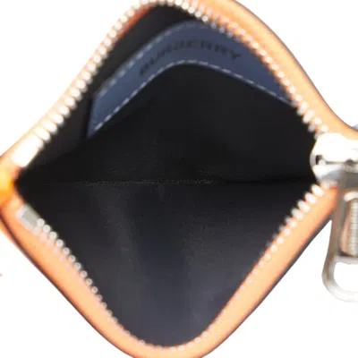 Pre-owned Burberry Multi-color Orange Leather Coin Purse/coin Case ()