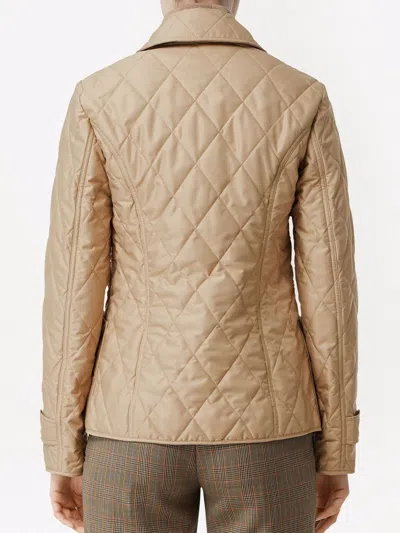 Burberry Women Quilted Jacket In Brown