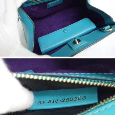 Pre-owned Bvlgari Blue Turquoise Leather Handbag Shoulder Bag () In Multi