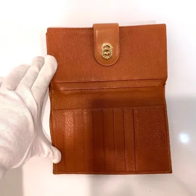 Pre-owned Bvlgari Brown Leather Wallet (bi-fold) ()