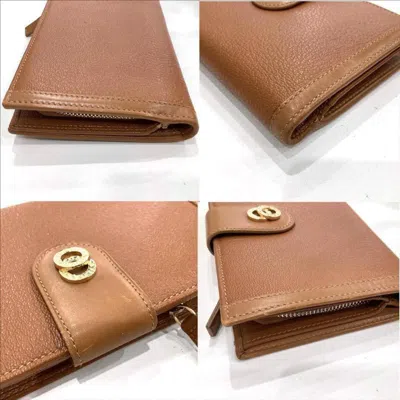 Pre-owned Bvlgari Brown Leather Wallet (bi-fold) ()