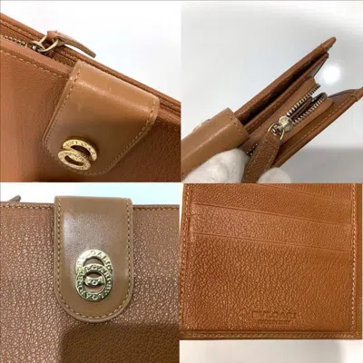 Pre-owned Bvlgari Brown Leather Wallet (bi-fold) ()