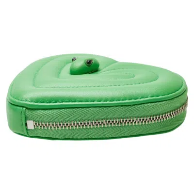 Pre-owned Bvlgari Green Leather Coin Purse/coin Case ()
