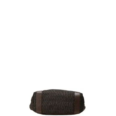 Pre-owned Bvlgari Logomania Brown Canvas Leather Handbag Tote Bag ()