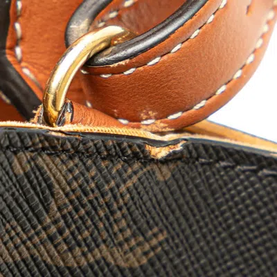 Pre-owned Celine Black Brown Pvc Leather Shoulder Bag Tote Bag () In Multi