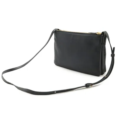 Pre-owned Celine Black Leather Pochette Pouch Shoulder Bag ()