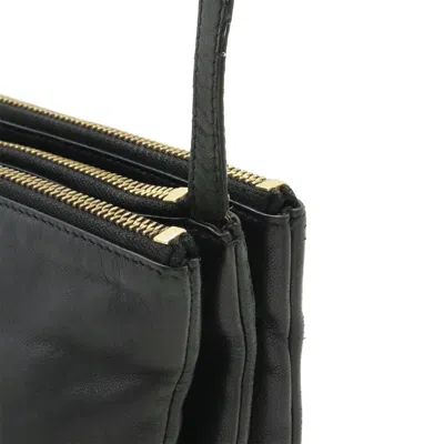 Pre-owned Celine Black Leather Pochette Pouch Shoulder Bag ()