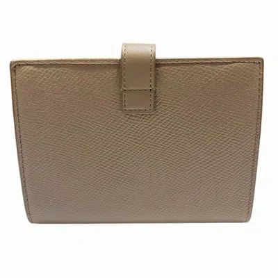 Pre-owned Celine Gray Leather Bill Wallet (bi-fold) ()