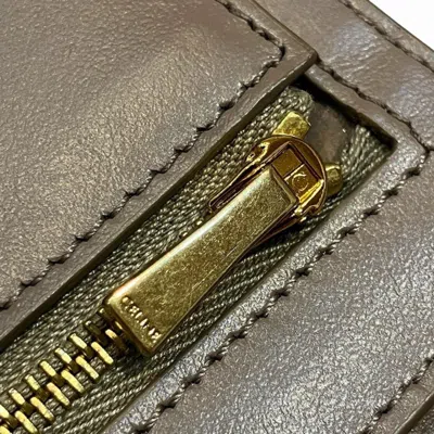 Pre-owned Celine Gray Leather Bill Wallet (bi-fold) ()