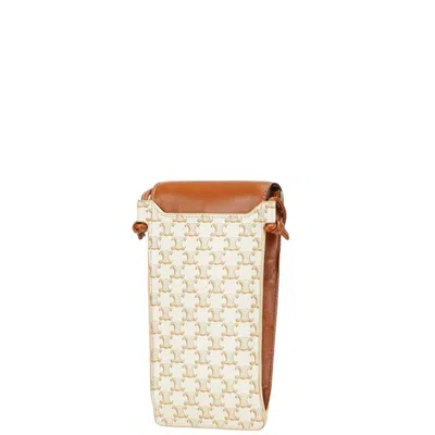 Pre-owned Celine Brown White Pvc Leather Shoulder Bag () In Multi