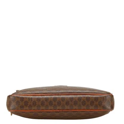 Pre-owned Celine Macadam Brown Pvc Leather Clutch Bag ()