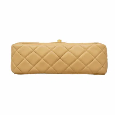 Pre-owned Chanel Beige Leather Shoulder Bag () In Sand