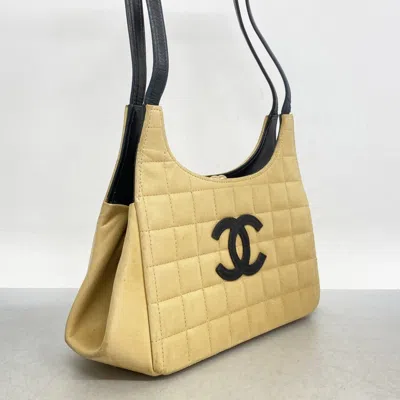 Pre-owned Chanel Black Brown Leather Shoulder Bag () In Multi