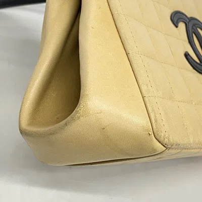 Pre-owned Chanel Black Brown Leather Shoulder Bag () In Multi
