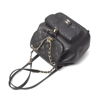 Pre-owned Chanel Black Leather Backpack ()