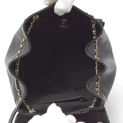 Pre-owned Chanel Black Leather Backpack ()