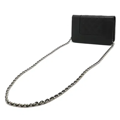 Pre-owned Chanel Black Leather Pochette Shoulder Bag ()