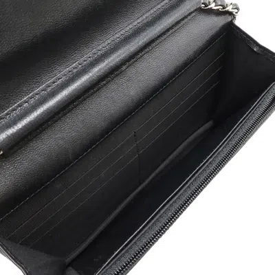 Pre-owned Chanel Black Leather Pochette Shoulder Bag ()