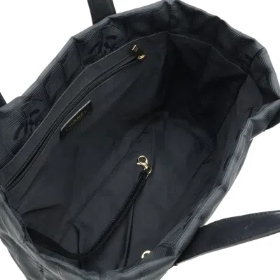 Pre-owned Chanel Black Nylon Leather Shoulder Bag Tote Bag ()