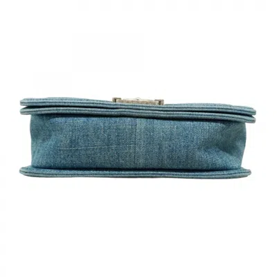 Pre-owned Chanel Blue Denim Shoulder Bag ()