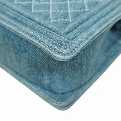 Pre-owned Chanel Blue Denim Shoulder Bag ()