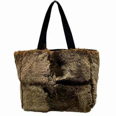 Pre-owned Chanel Brown Fur Leather Tote Bag ()