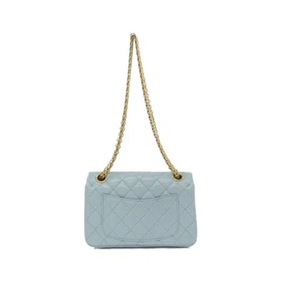 Pre-owned Chanel Light Blue Leather Shoulder Bag ()