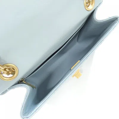 Pre-owned Chanel Light Blue Leather Shoulder Bag ()