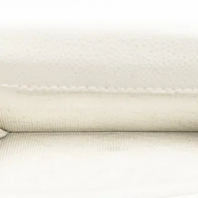 Pre-owned Chanel Matelasse White Grained Calfskin Wallet (tri-fold) ()
