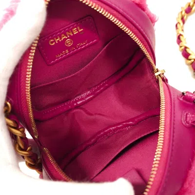 Pre-owned Chanel Pink Fur Shoulder Bag ()