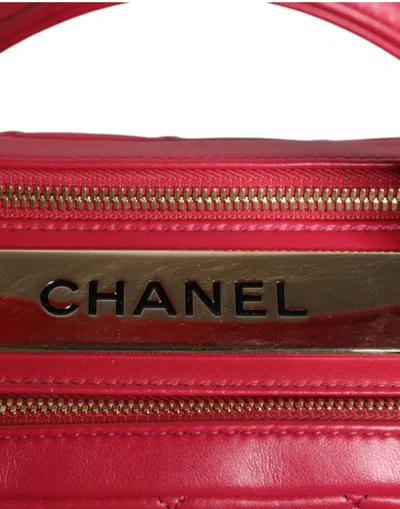 Pre-owned Chanel Pink Seal Matelasse Chain Cc Lamb Skin Leather Women's Bag