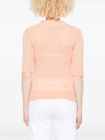 Chloé Logo Wool Jumper In Pink
