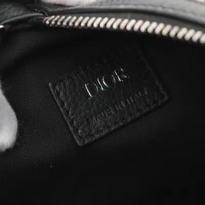 Pre-owned Dior Christian  Beige Black Navy Canvas Leather Fanny Pack Sling Bag ()