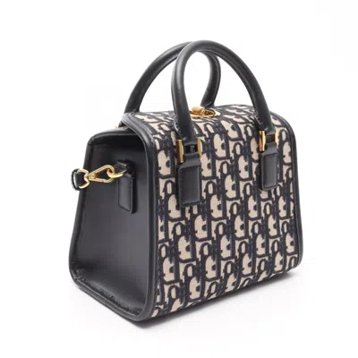 Pre-owned Dior Christian  Beige Navy Canvas Tote Bag () In Multi