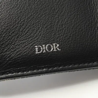 Pre-owned Dior Christian  Beige Navy Canvas Wallet (tri-fold) () In Multi