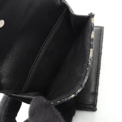 Pre-owned Dior Christian  Beige Navy Canvas Wallet (tri-fold) () In Multi