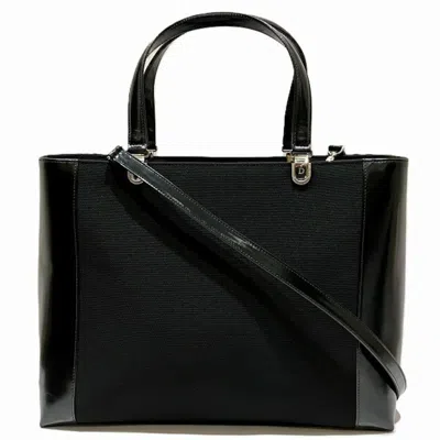 Pre-owned Dior Christian  Black Canvas Pouch Shoulder Bag Tote Bag ()