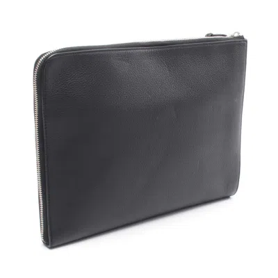 Pre-owned Dior Christian  Black Leather Clutch Bag ()
