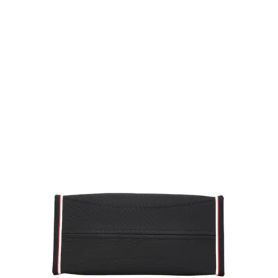 Pre-owned Christian Louboutin Black Red Color White Nylon Leather Tote Bag () In Multi