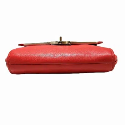 Pre-owned Coach Orange Leather Clutch Bag Shoulder Bag ()