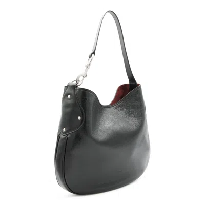 Mulberry Textured Shoulder Bag Metal Hardware In Black