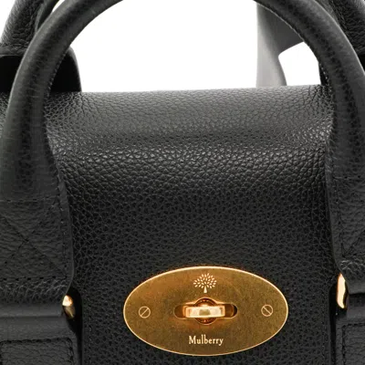 Mulberry Structured Leather Cross-body Bag Top Handle In Black