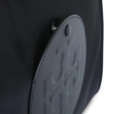 Tory Burch Black Tote With Circular Logo And Functional Design In Black