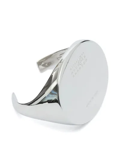 Mm6 Maison Margiela Numbers-motif Cuff Bracelet In White