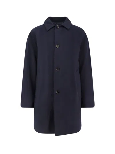 Paltò Cantuccio Felt Wool Blend Coat In Blue