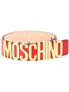 MOSCHINO logo plaque belt,MOSCHINO